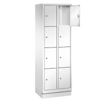 Metal locker with 8 compartments - narrow model (Polar)